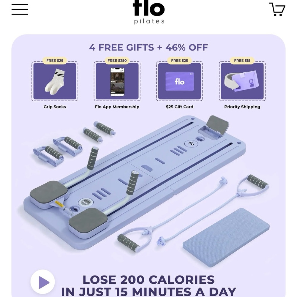 Flo Pilates Reformer in Purple